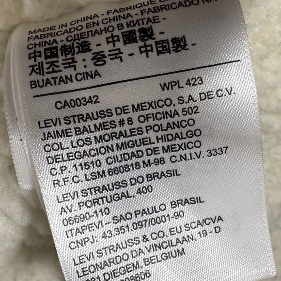 Levi Strauss & Co Brown/Nubuck Corduroy Sherpa Lined Trucker Jacket Size Small - Picture 12 of 13